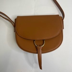 JJ Winters Ivy Crossbody Carmel Genuine Leather Rachel Zoe 2019 Box of Style EUC